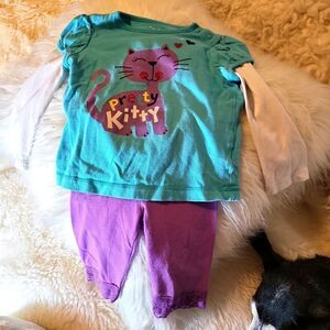 A leggings and long sleeve jumping beans shirt, outfit